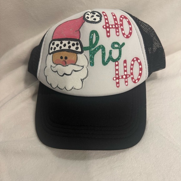 Santa Handpainted Trucker Hat - Picture 1 of 4